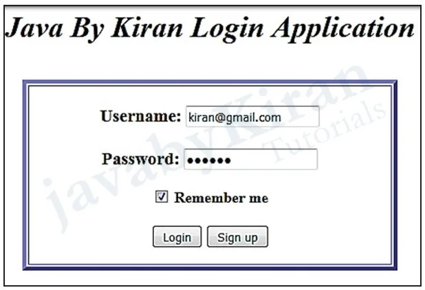 Login Application UI html page design using selenium