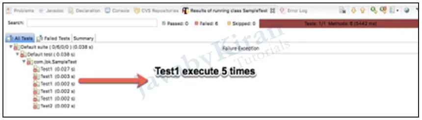 It will excecute for five times. iretryanalyzer example