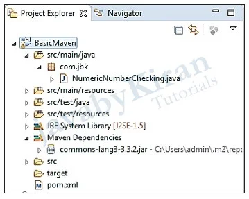 Maven Project Explorer maven project explorer