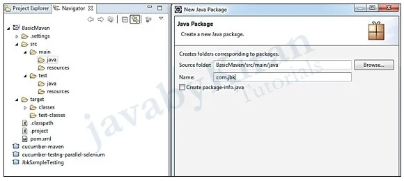 Create a New Java Package create a new java package in maven