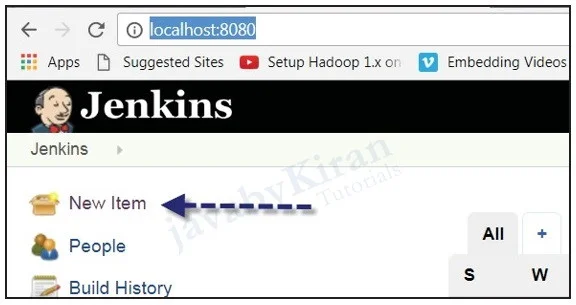 Create New Item jenkins integration with maven