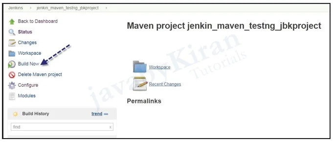 Click on Build Now. jenkins integration with maven