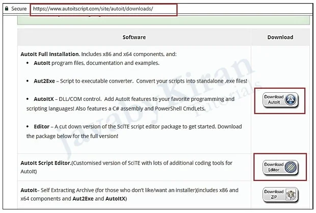 Download and Install AutoIt Tool and AutoIt Script Editor autoit tool