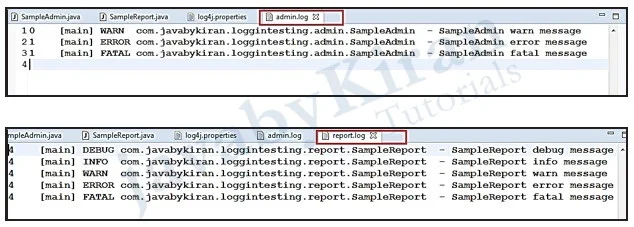 Log Files log4j log files