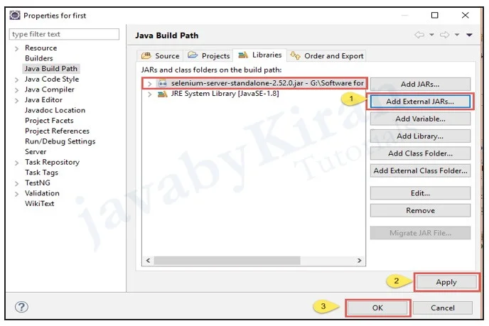 Steps to add selenium jar file in java project in Eclipse Steps to add selenium jar file in java project in eclipse