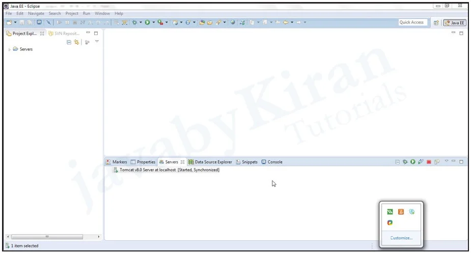 Open Eclipse IDE. web application using tomcat server