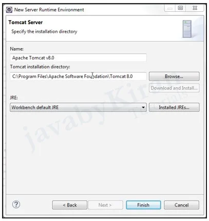 Click on Finish. web application using tomcat server