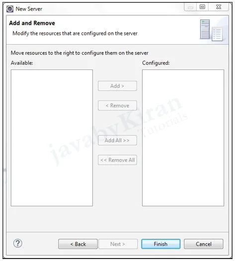 Add Server and click on Finish web application using tomcat server