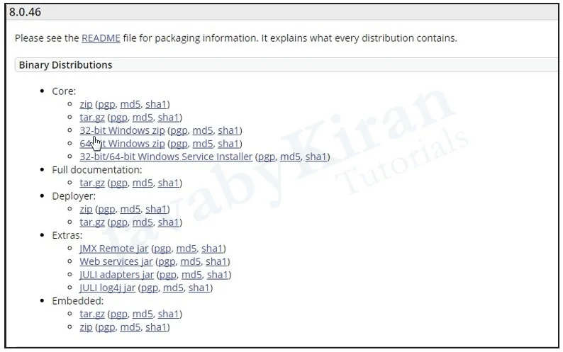 Download windows service installer. apache tomcat server installation