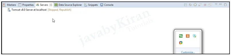 Tomcat server added to localhost. web application using tomcat server
