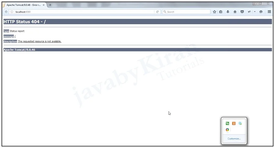 404 error web application using tomcat server