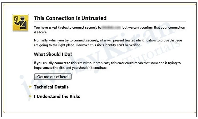 Untrusted SSL certificate Message untrusted SSL certificate issue