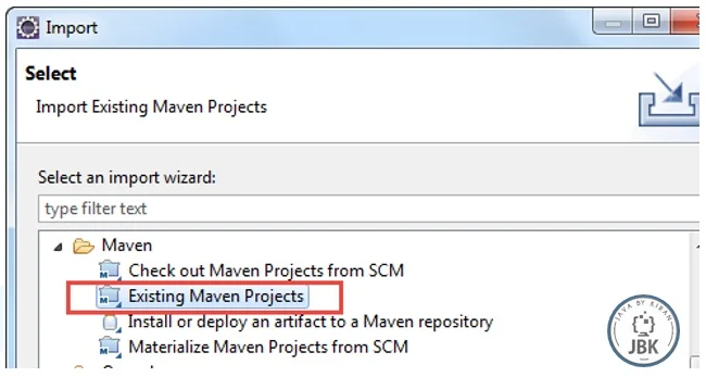 Import Existing Maven Project in Eclipse import existing maven project in eclipse