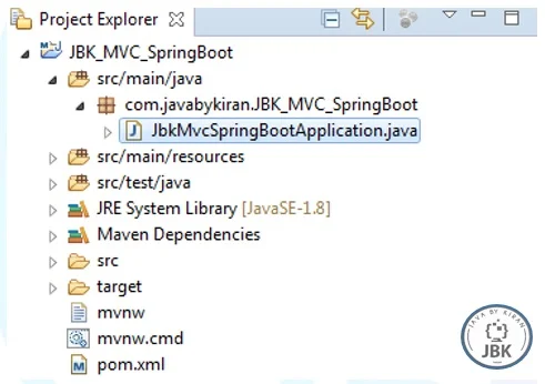 Project Explorer mvc spring boot project explorer