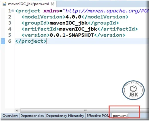 Open pom.xml file in Maven Project Open pom.xml file in Maven Project